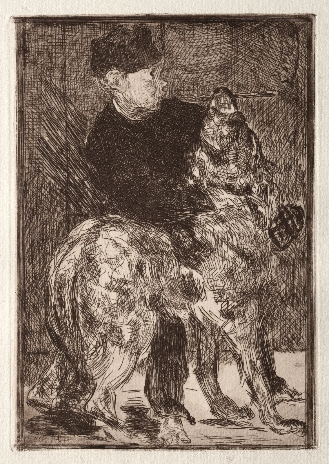 The Boy with a Dog av Édouard Manet