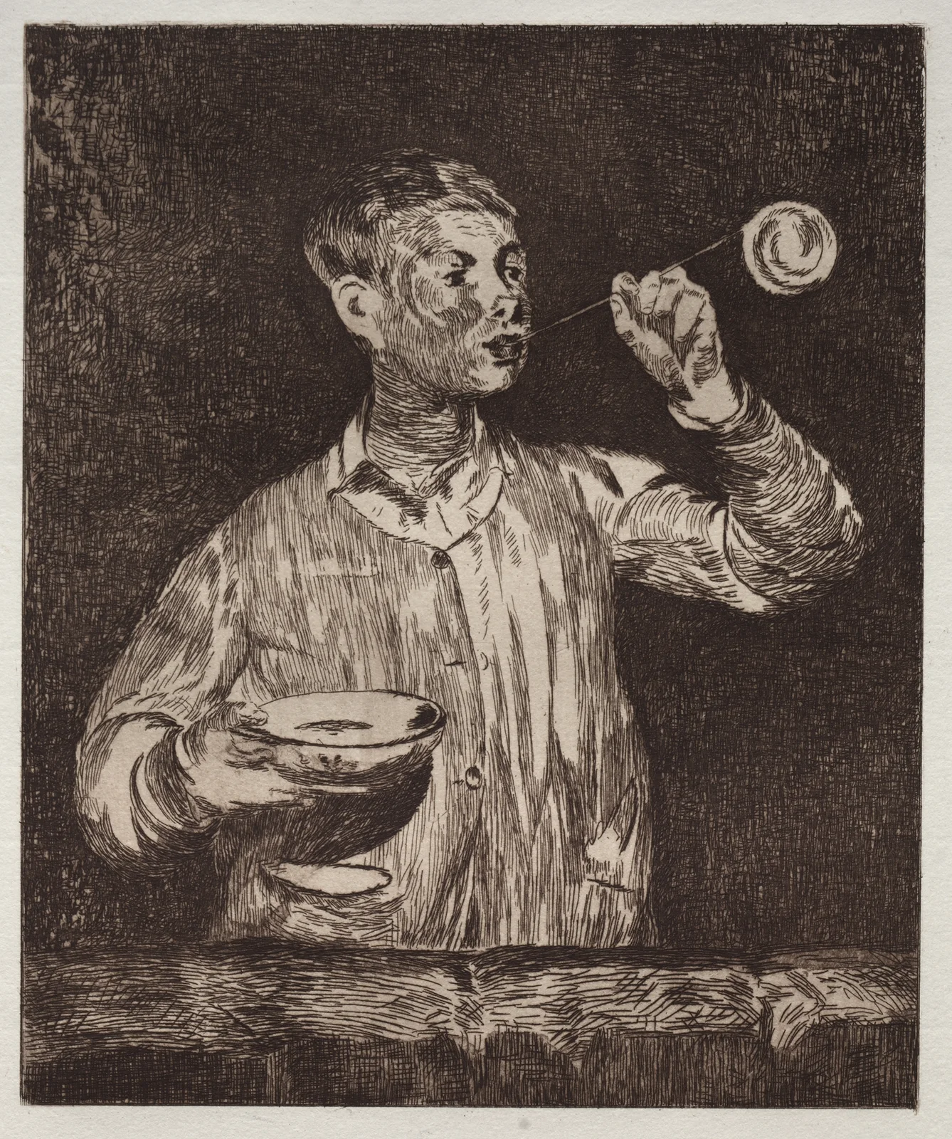 The Boy with soap bubbles av Édouard Manet