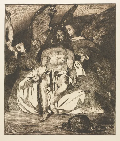 The Dead Christ with Angels av Édouard Manet