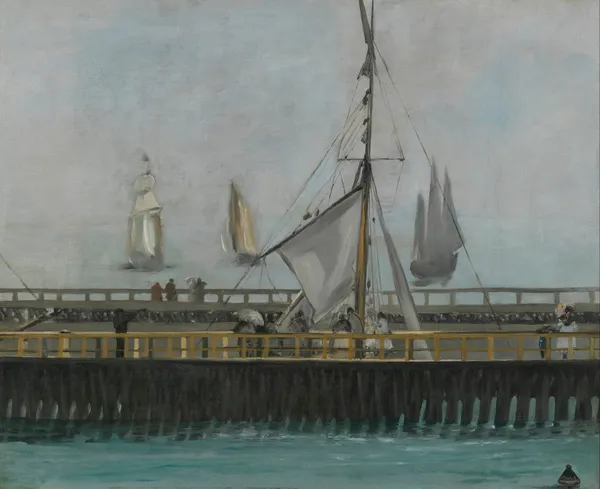 The jetty of Boulogne-sur-Mer av Édouard Manet