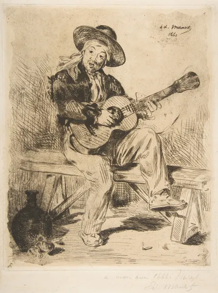The Spanish Singer (Le Guitarrero), 1861 av Édouard Manet