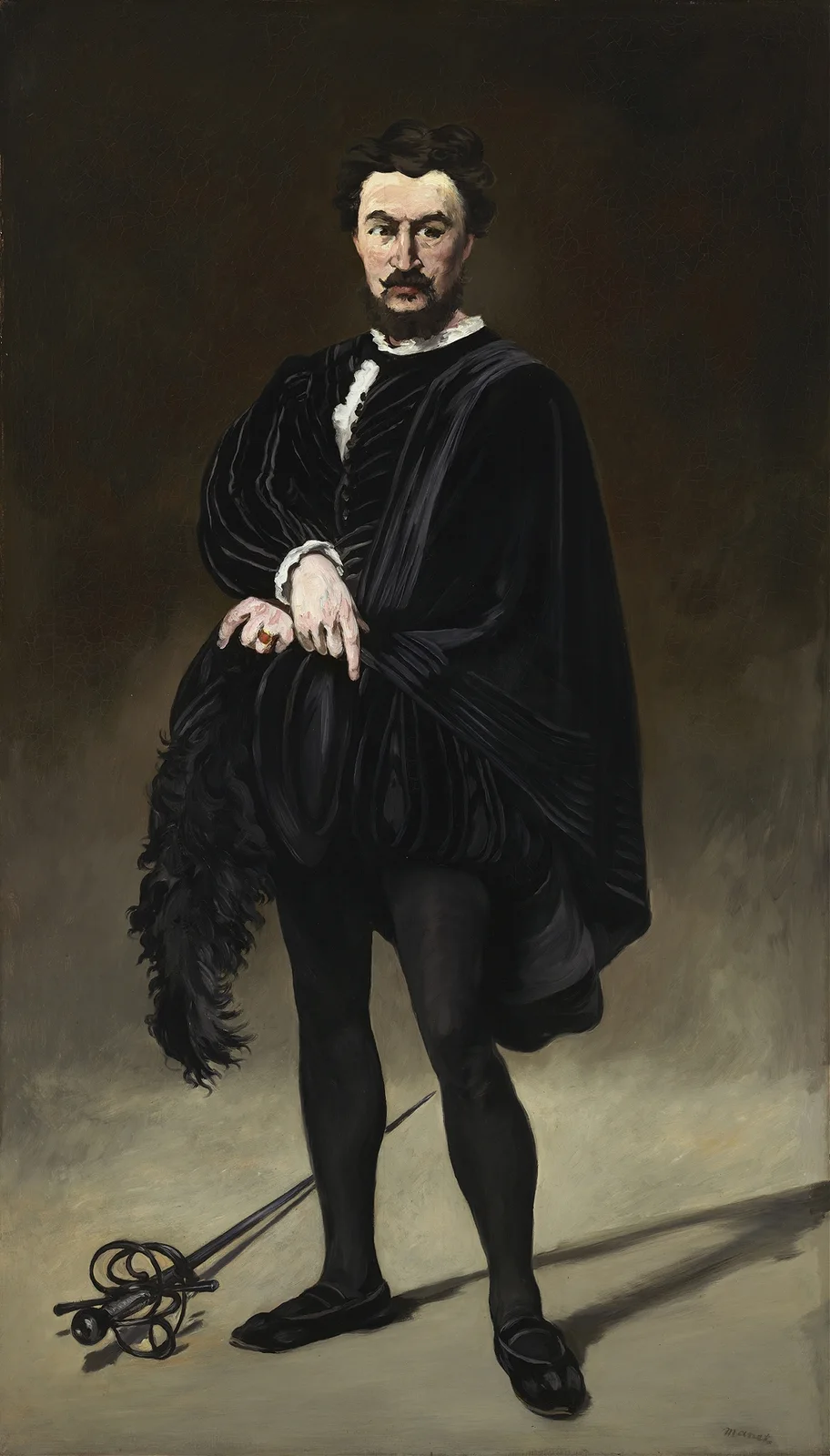 The Tragic Actor (Rouvière as Hamlet), 1866 – nr 3 av Édouard Manet