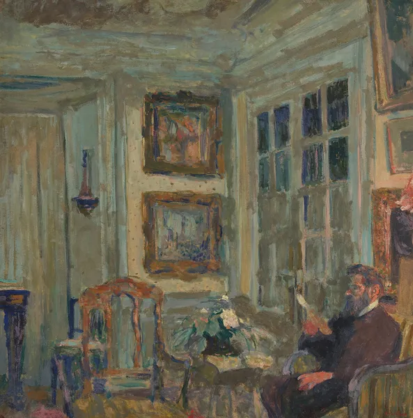 Arthur Fontaine lisant av Édouard Vuillard