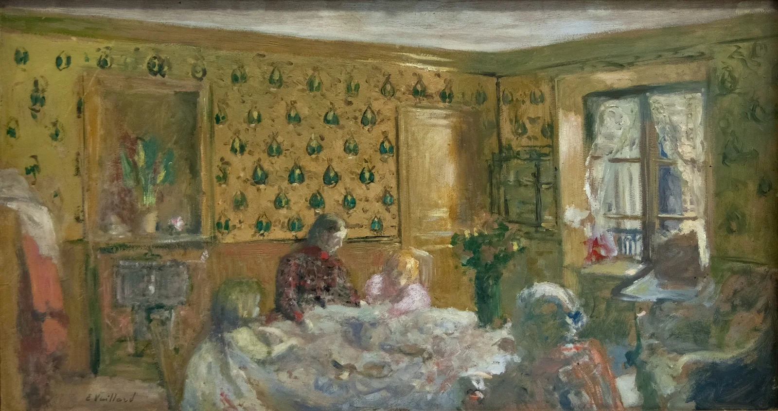 By the Worktable av Édouard Vuillard