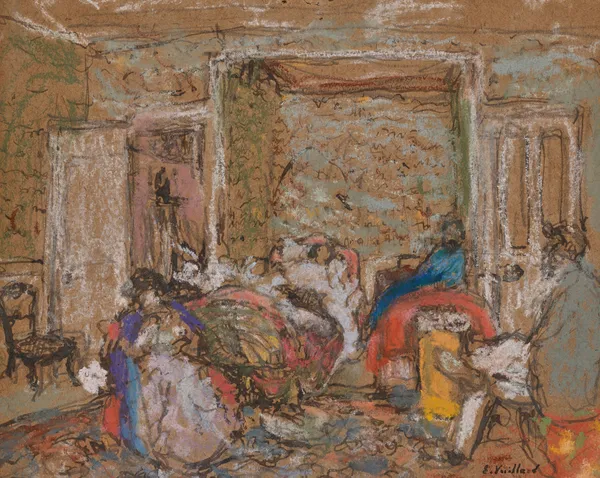 Chambre à Amfréville, Madame Hessel souffrante av Édouard Vuillard