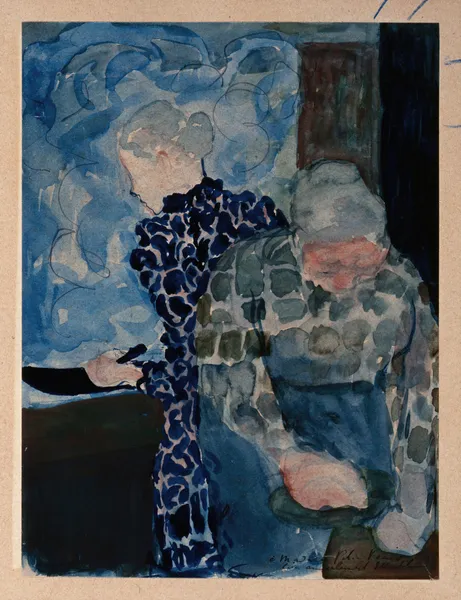 Deux Femmes dans Interieur av Édouard Vuillard
