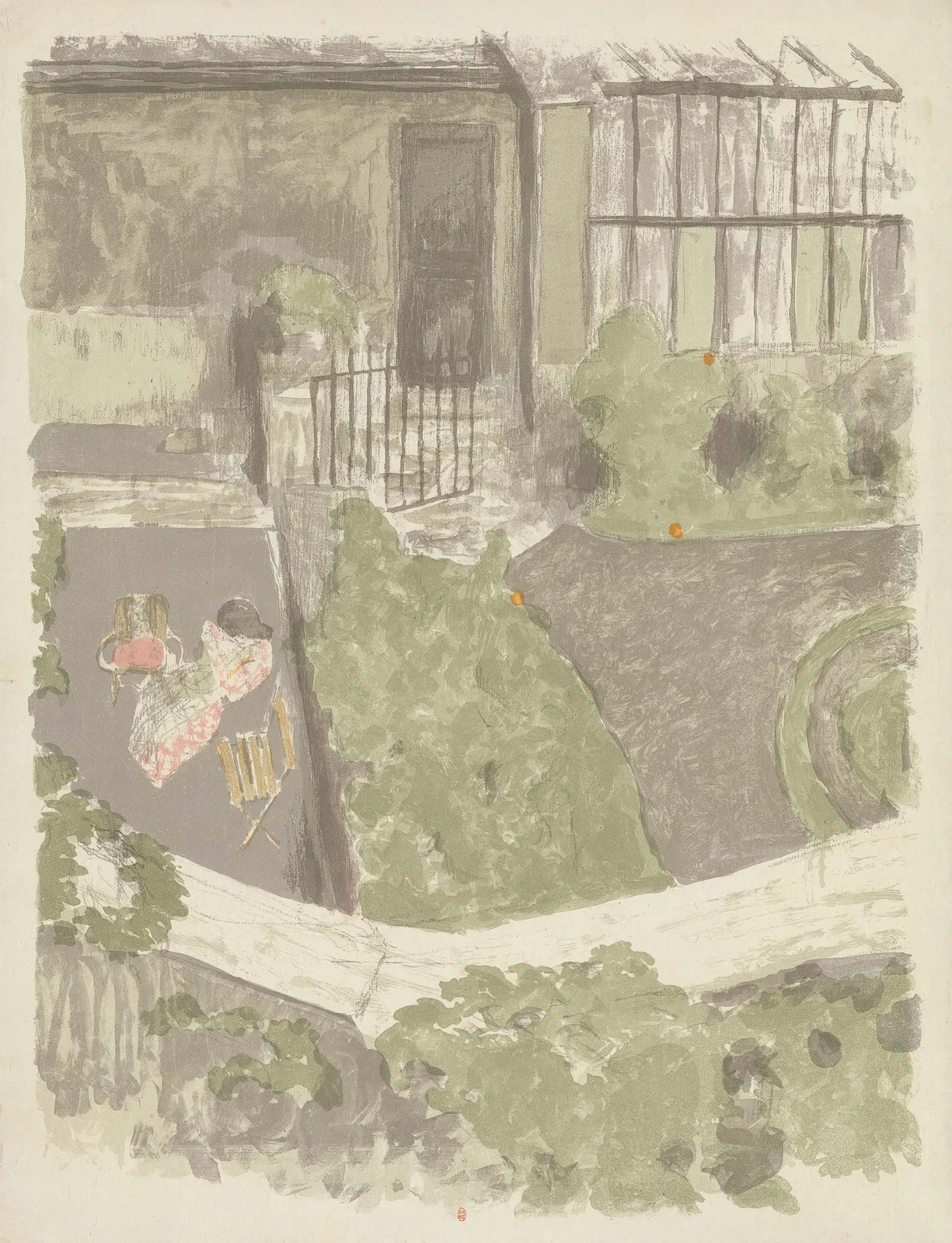 Le jardin devant l’atelier av Édouard Vuillard