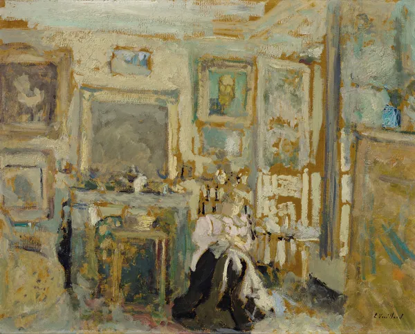 Femme assise dans un intérieur clair av Édouard Vuillard