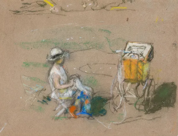 La Petite fille au landeau av Édouard Vuillard
