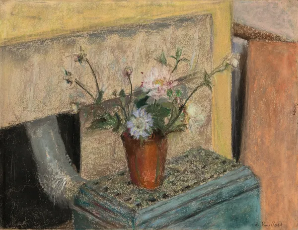 Le Bouquet sur le poêle mirus av Édouard Vuillard