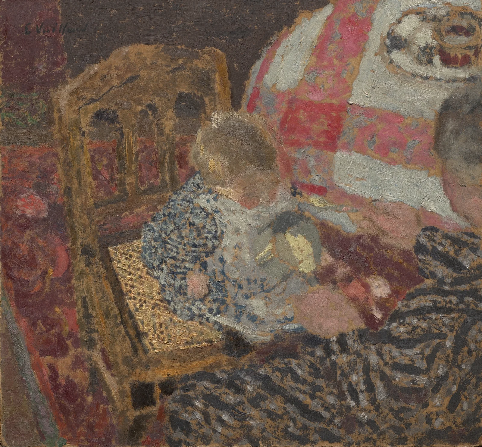 Luncheon (Annette and Her Grandmother) av Édouard Vuillard