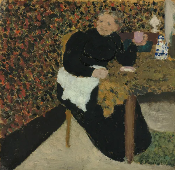 Madame Vuillard Avec Une Tasse Rose av Édouard Vuillard