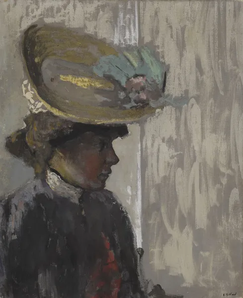 Modèle au grand chapeau av Édouard Vuillard