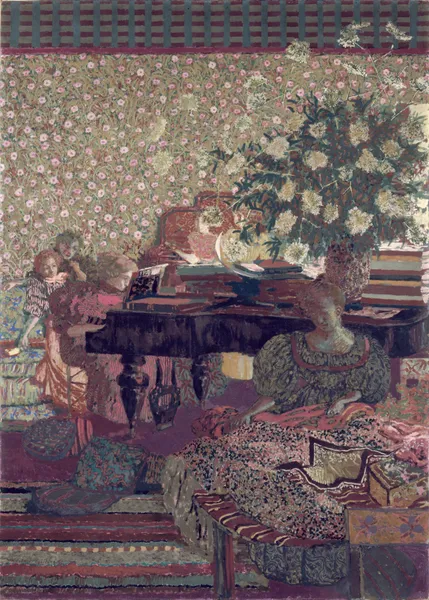 Personnages dans un intérieur. La musique av Édouard Vuillard