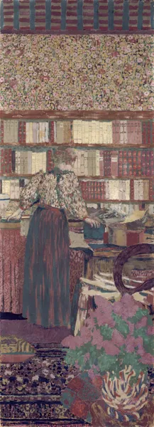 Personnages dans un intérieur. Le choix des livres av Édouard Vuillard