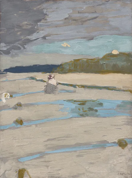 The Beach at Saint-Jacut av Édouard Vuillard