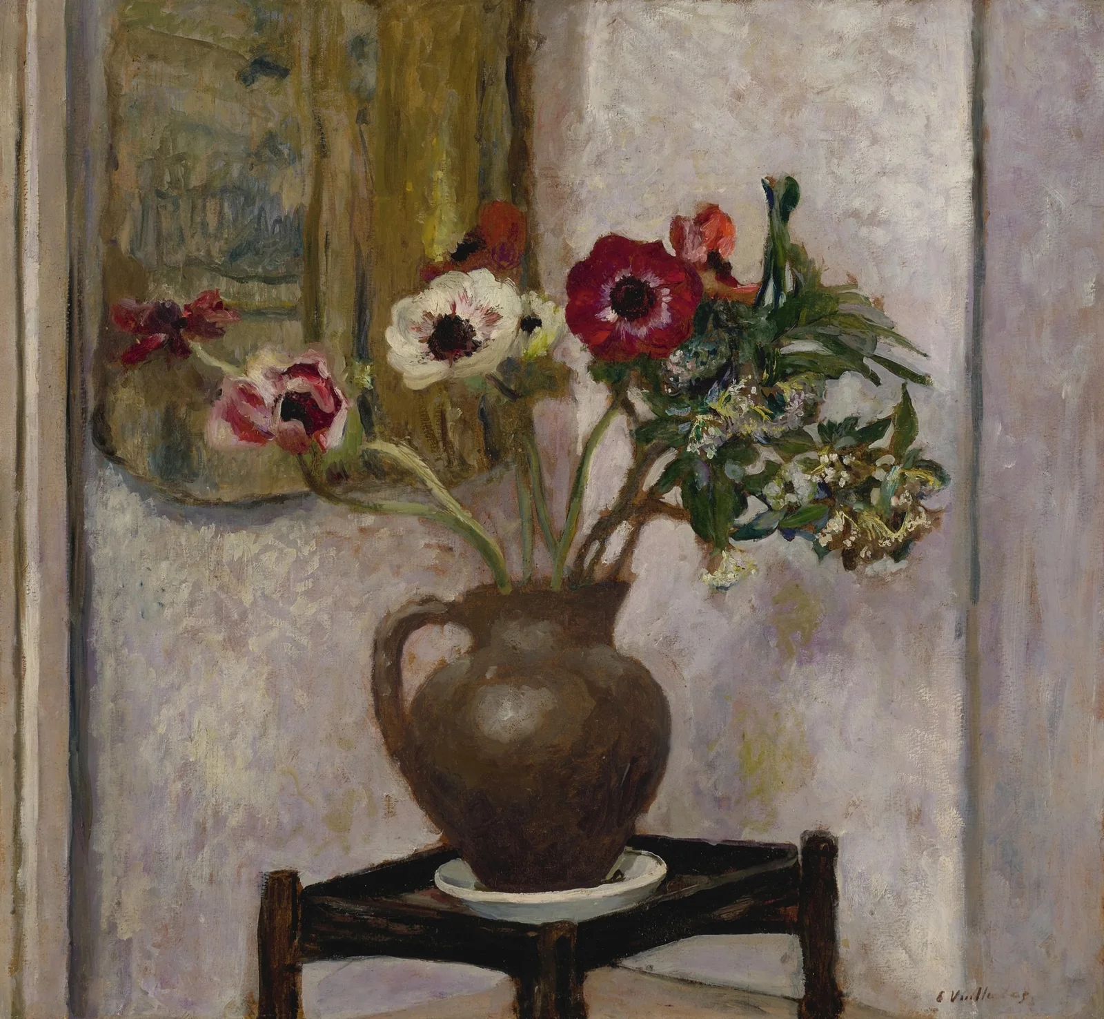 Vase d’anémones av Édouard Vuillard