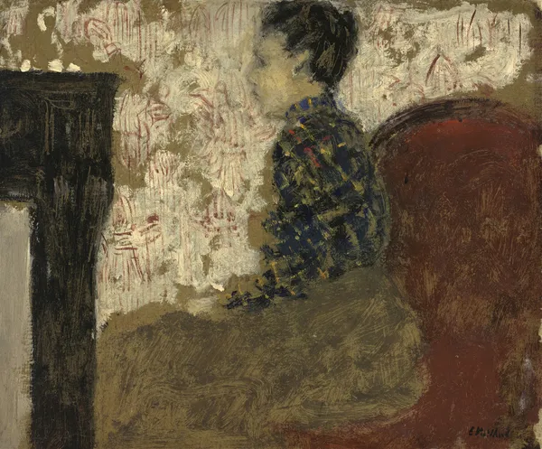 Woman Sitting by the Fireside av Édouard Vuillard