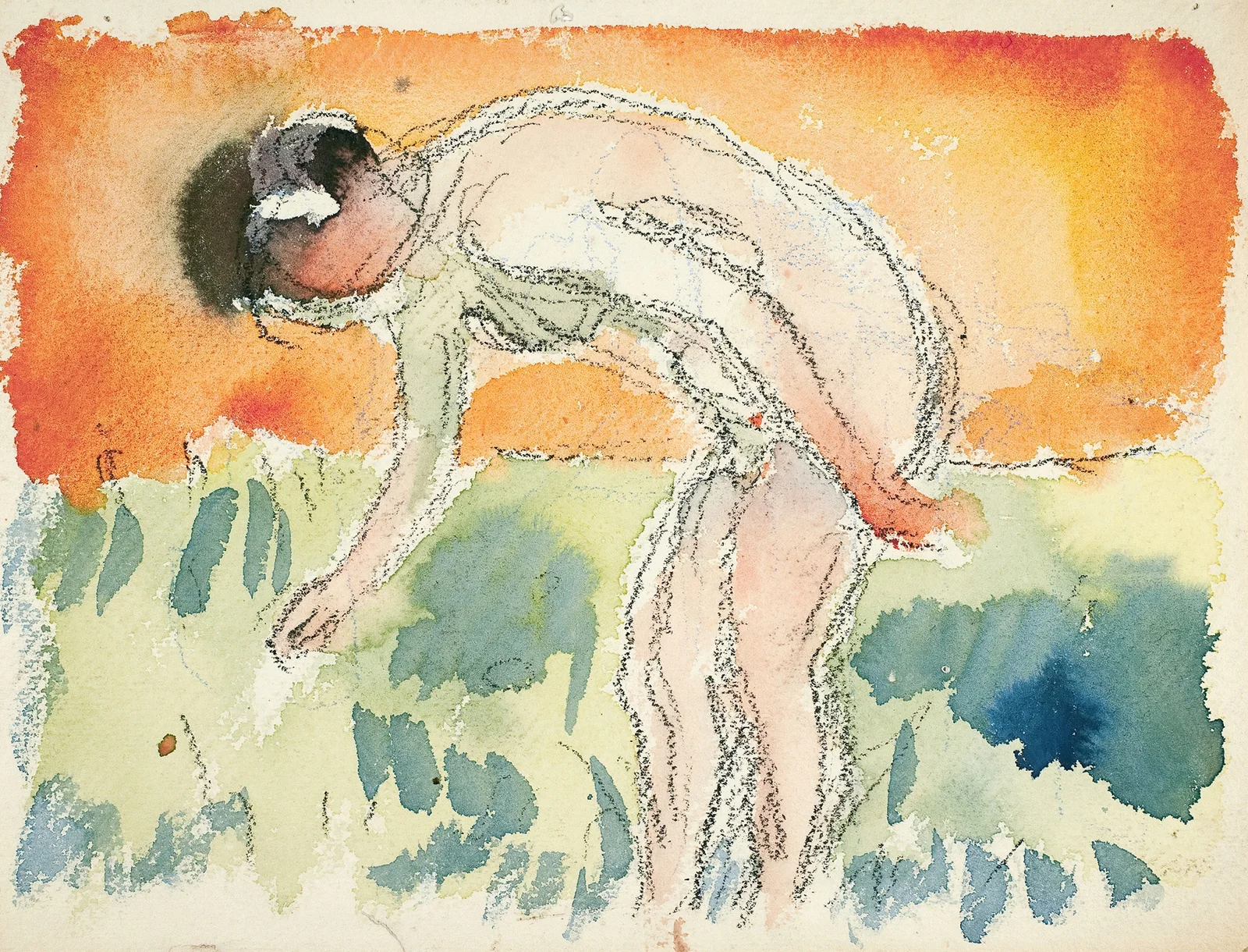 Akt som bøyer seg av Edvard Munch