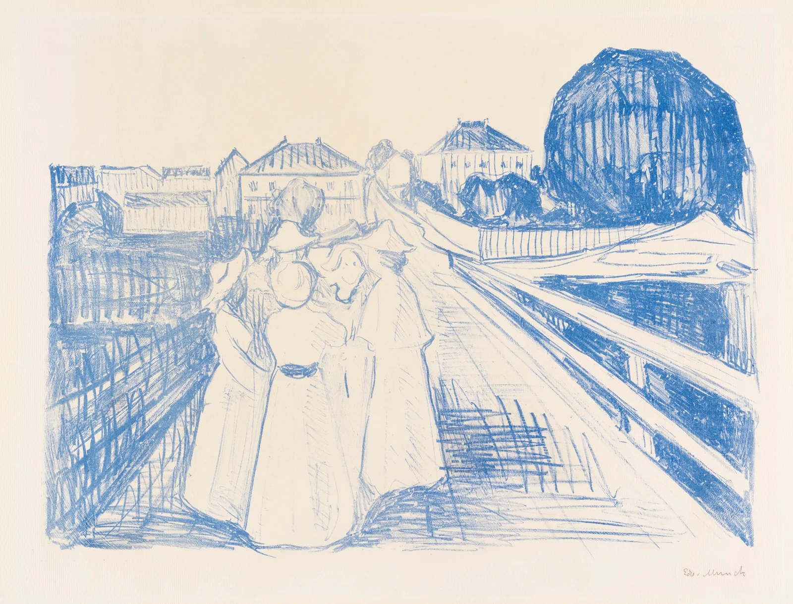 Auf der Brücke (På broen) av Edvard Munch