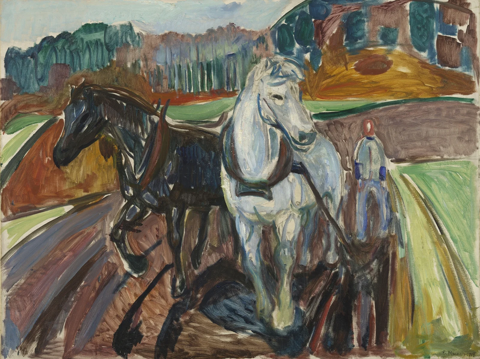 Autumn Ploughing av Edvard Munch