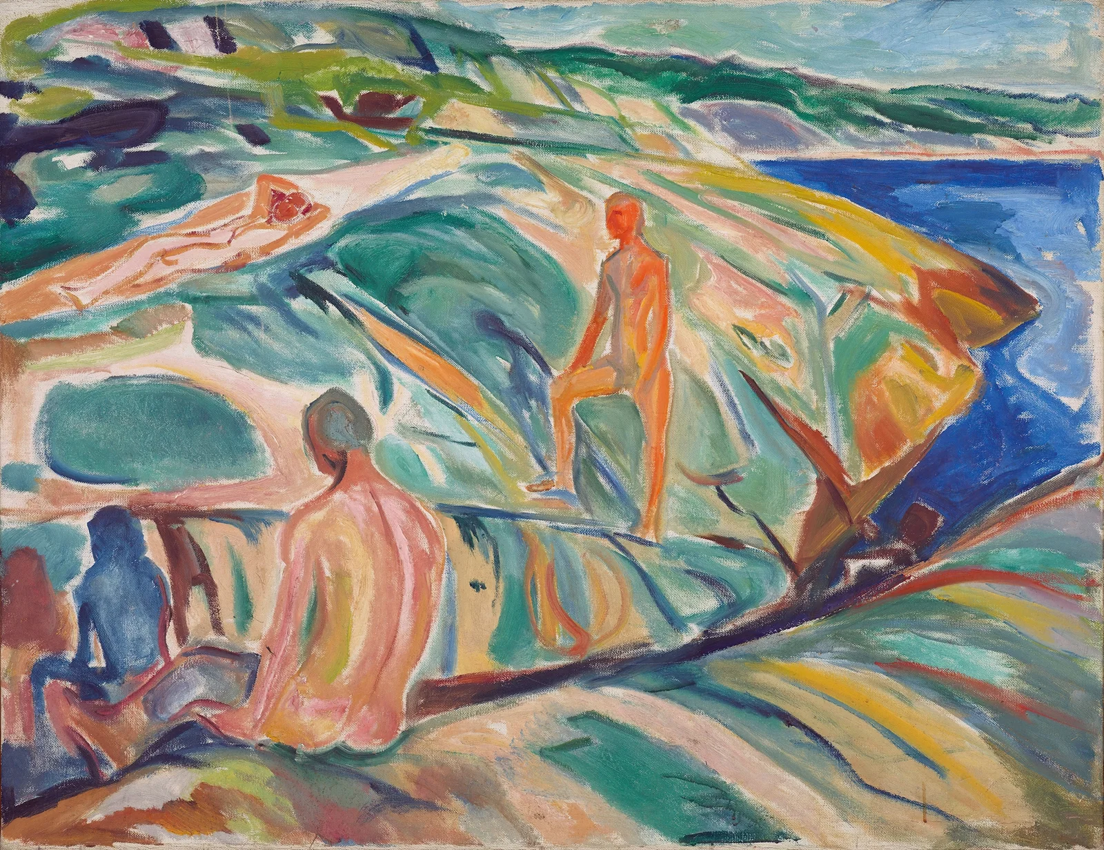 Bathing Men on Rocks av Edvard Munch