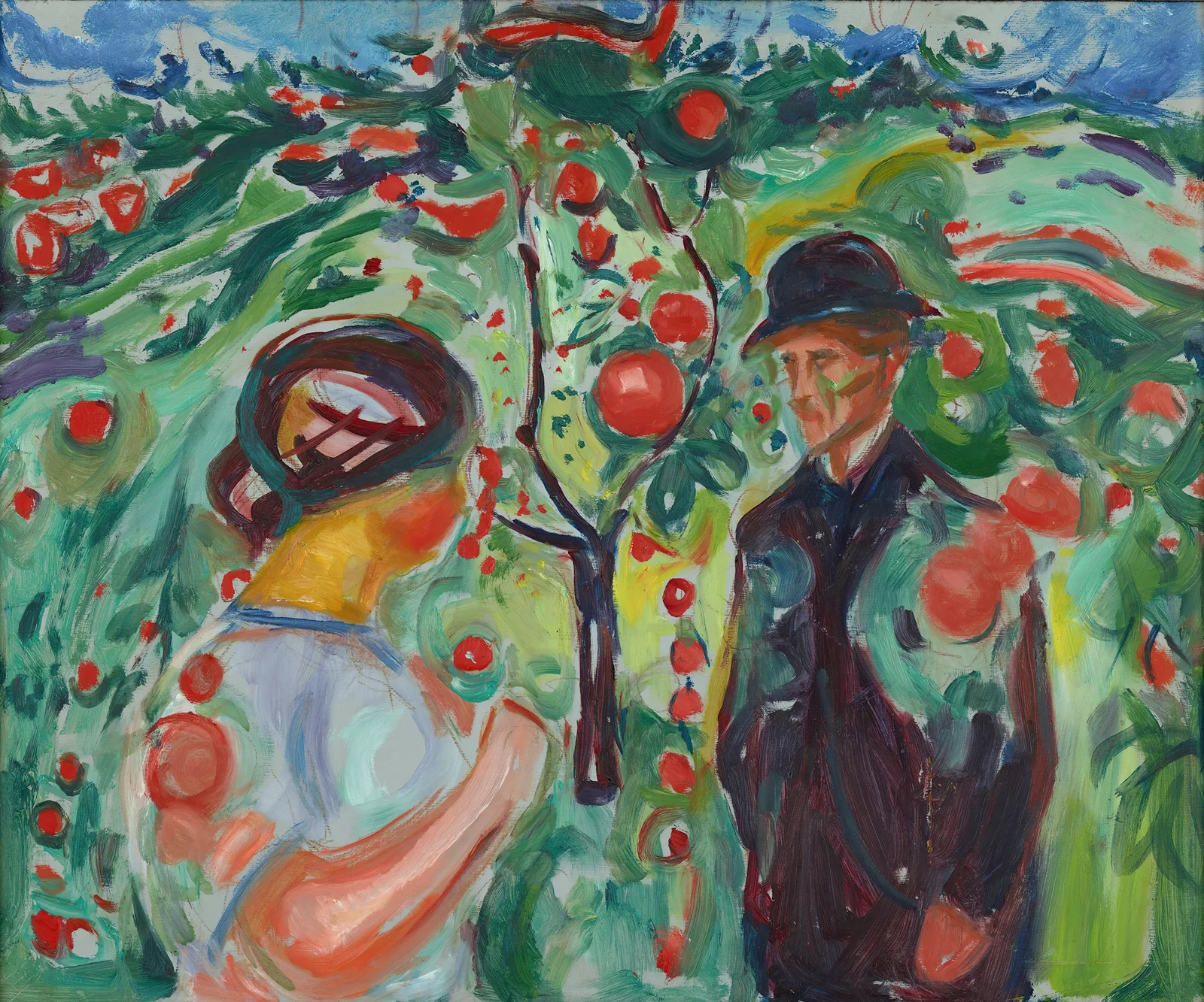 Beneath the Red Apples av Edvard Munch