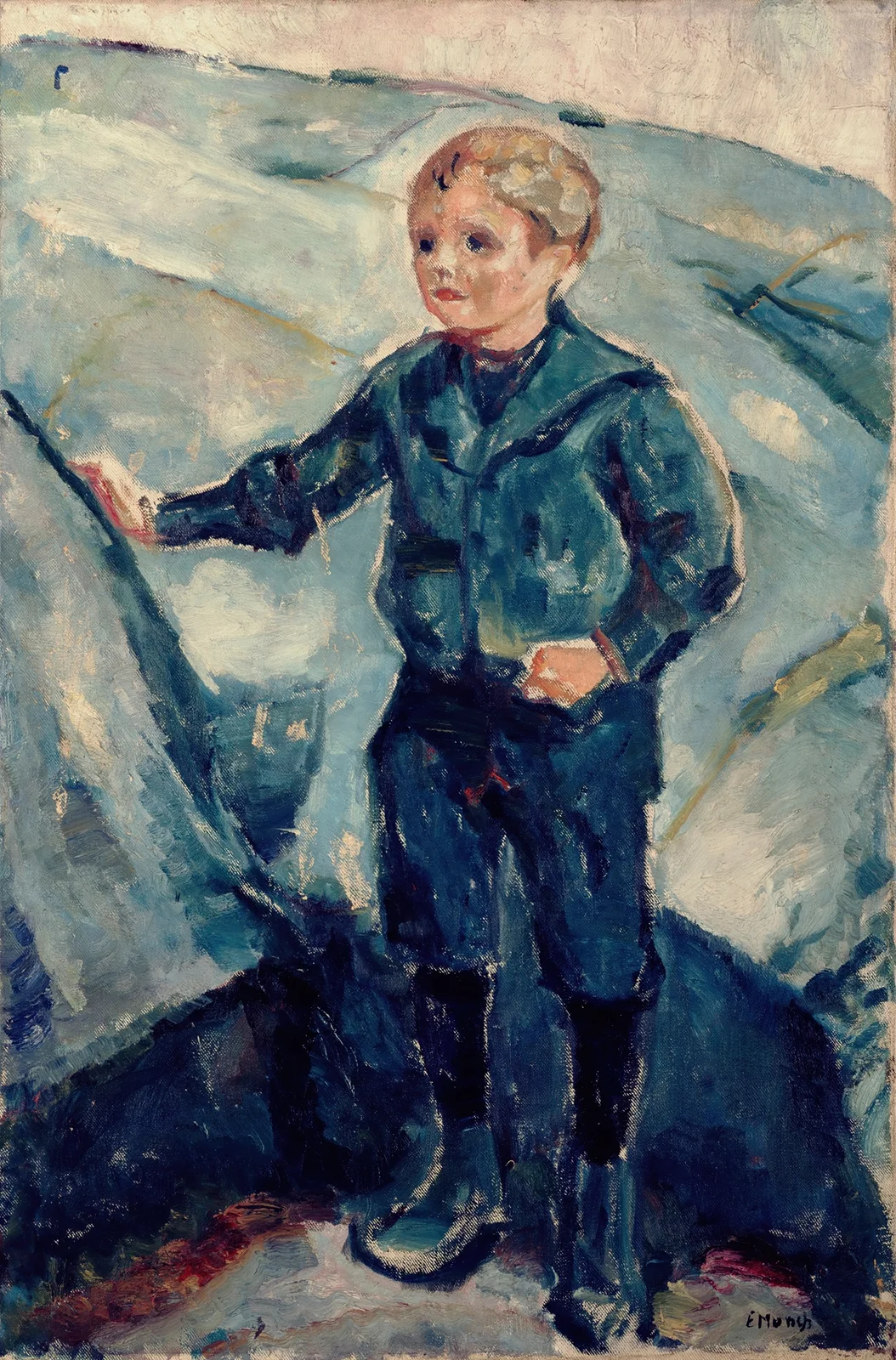 Boy In Blue av Edvard Munch