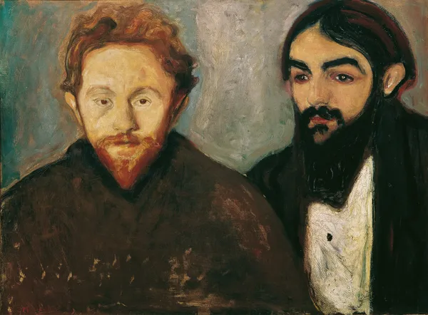 Der Maler Paul Herrmann und der Arzt Paul Contard av Edvard Munch