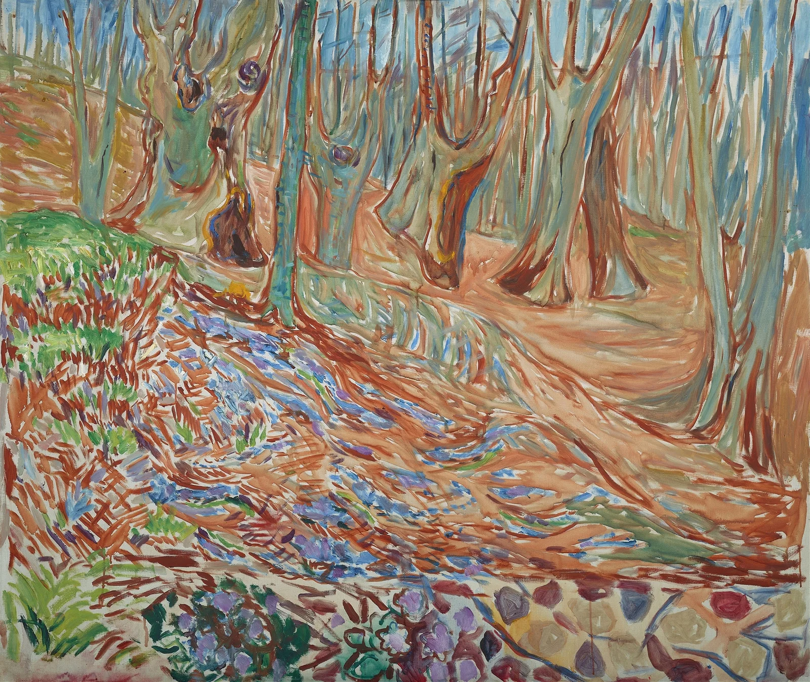 Elm Forest in Spring av Edvard Munch