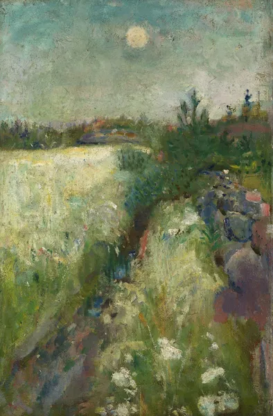 Flowery Meadow at Veierland av Edvard Munch