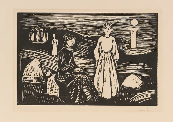 Frauen am Strand av Edvard Munch