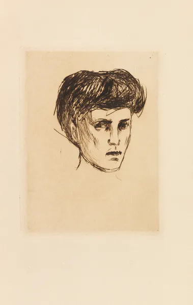 Frauenkopf av Edvard Munch
