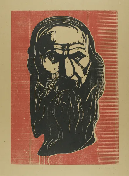 Head of an Old Man with Beard av Edvard Munch