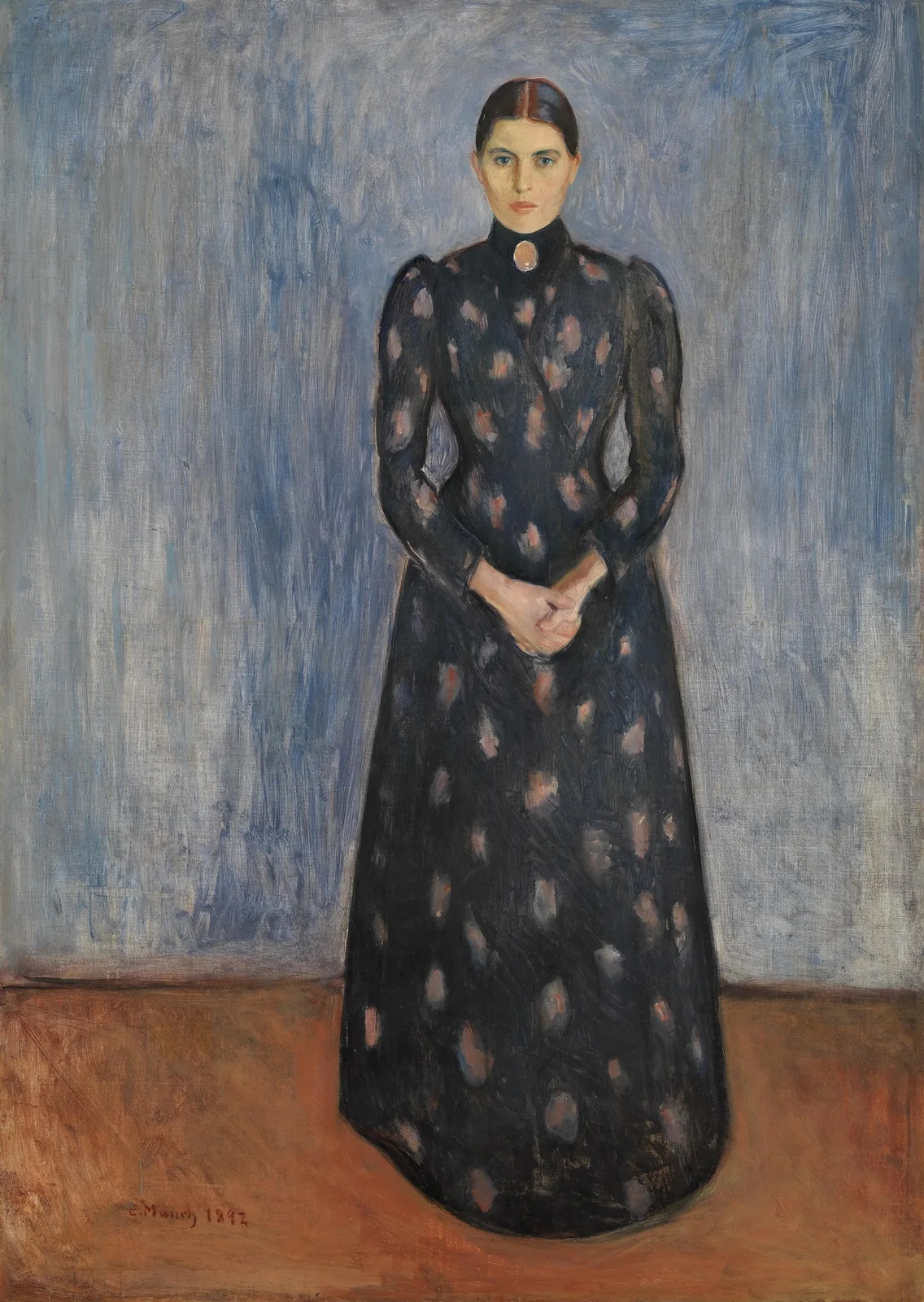 Inger in Black and Violet av Edvard Munch