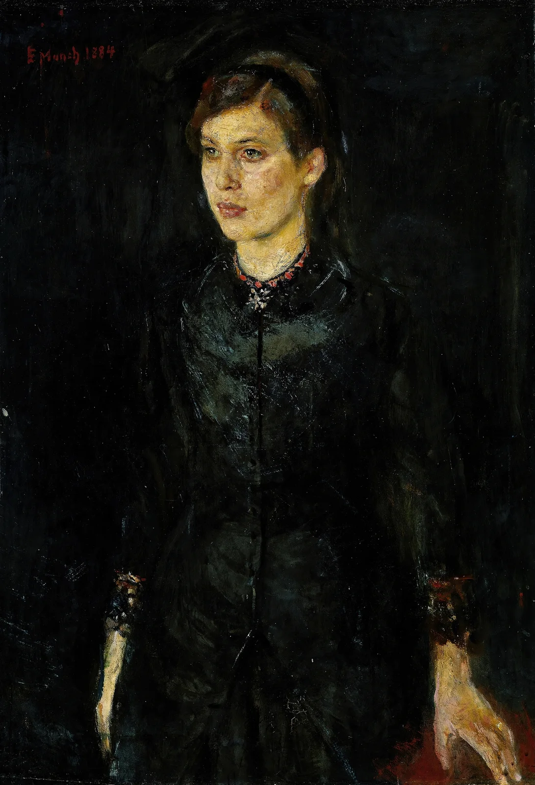 Inger in Black av Edvard Munch