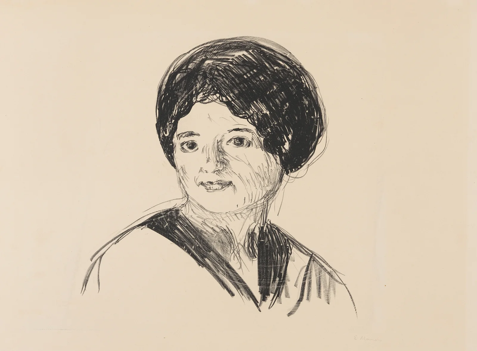 Junge Frau (Ung kvinne) av Edvard Munch