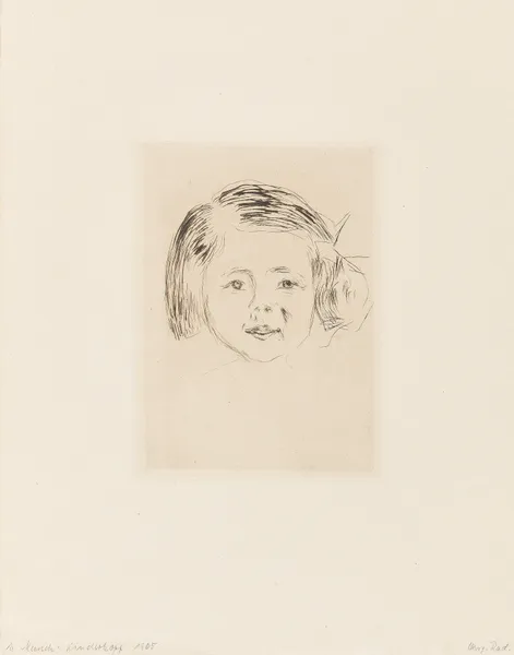 Kinderkopf; Herbert Esches Tochter av Edvard Munch