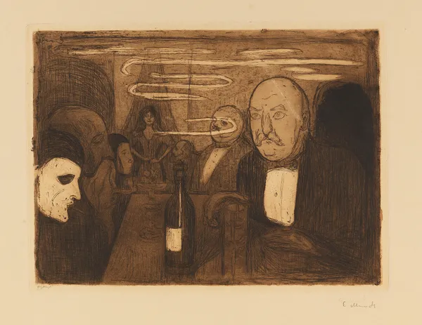 Kristiania-Boheme II av Edvard Munch