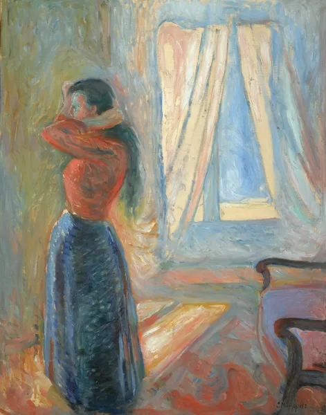 Kvinne Som Speiler Seg (Woman Looking In The Mirror) av Edvard Munch