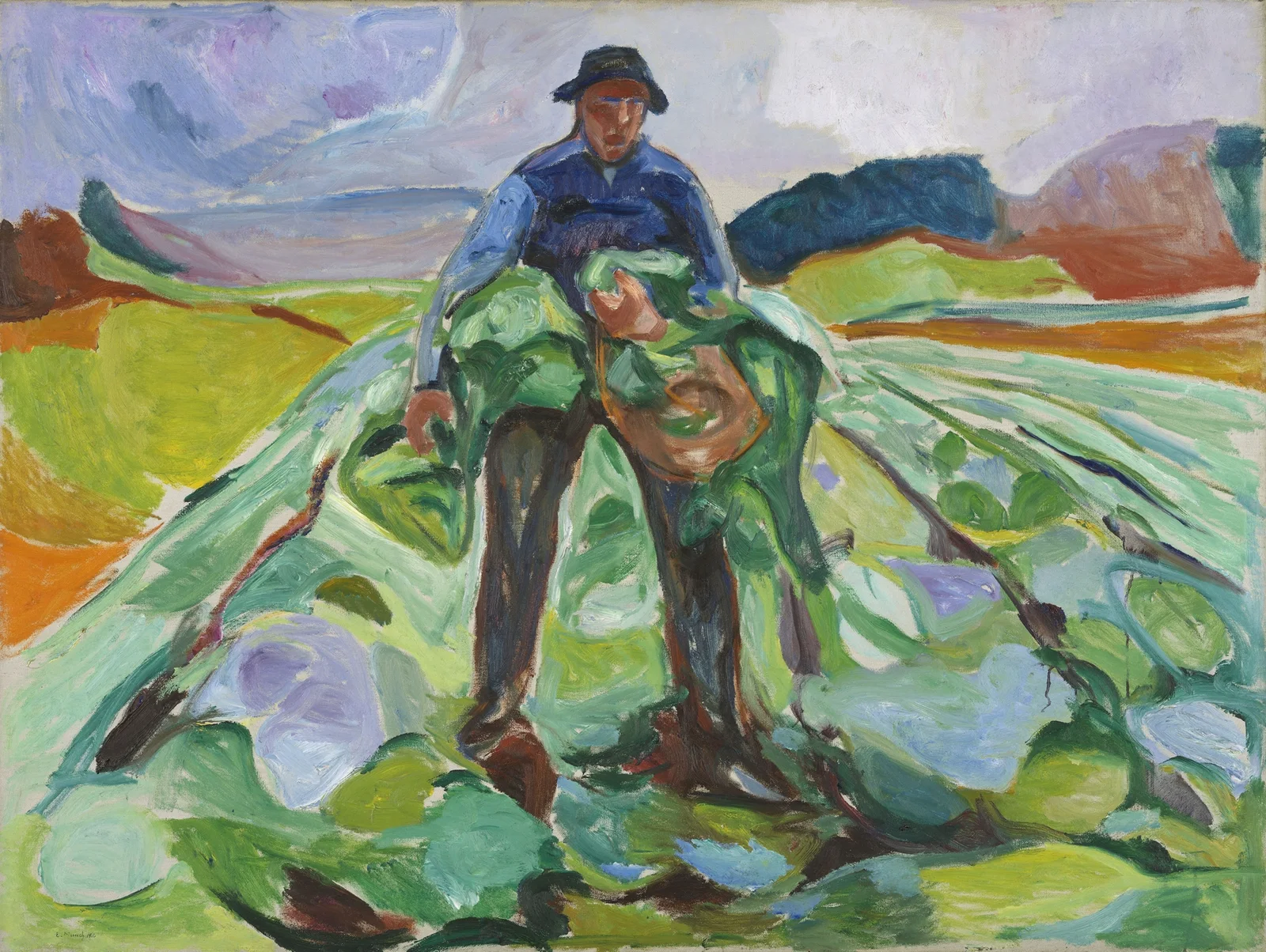 Man in the Cabbage Field av Edvard Munch