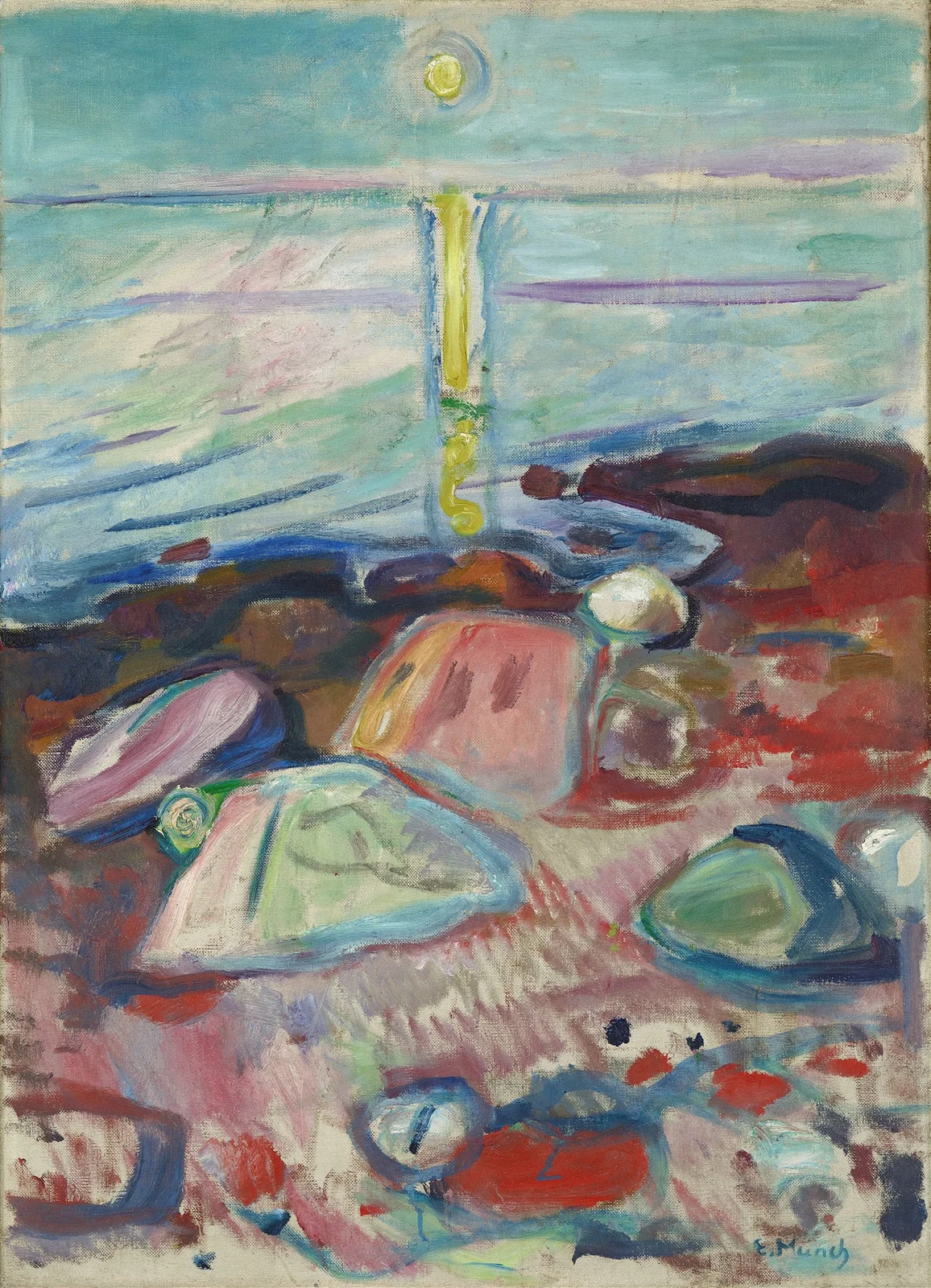 Moonlight on the Beach av Edvard Munch