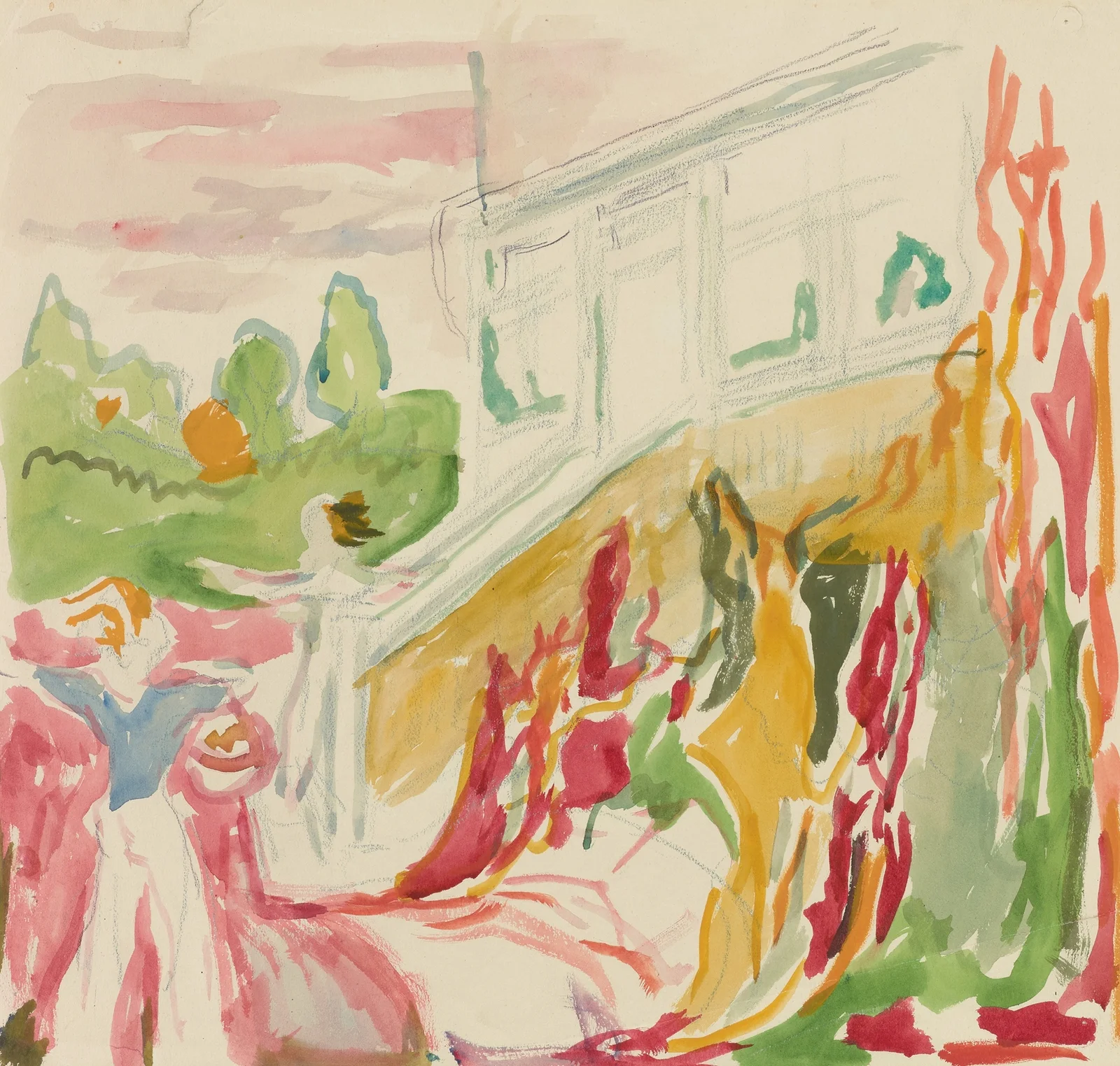 Møte ved veranda av Edvard Munch