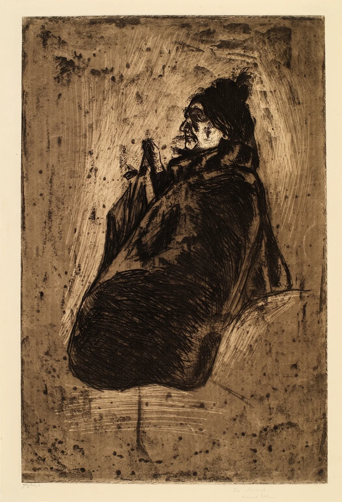 Old Woman av Edvard Munch