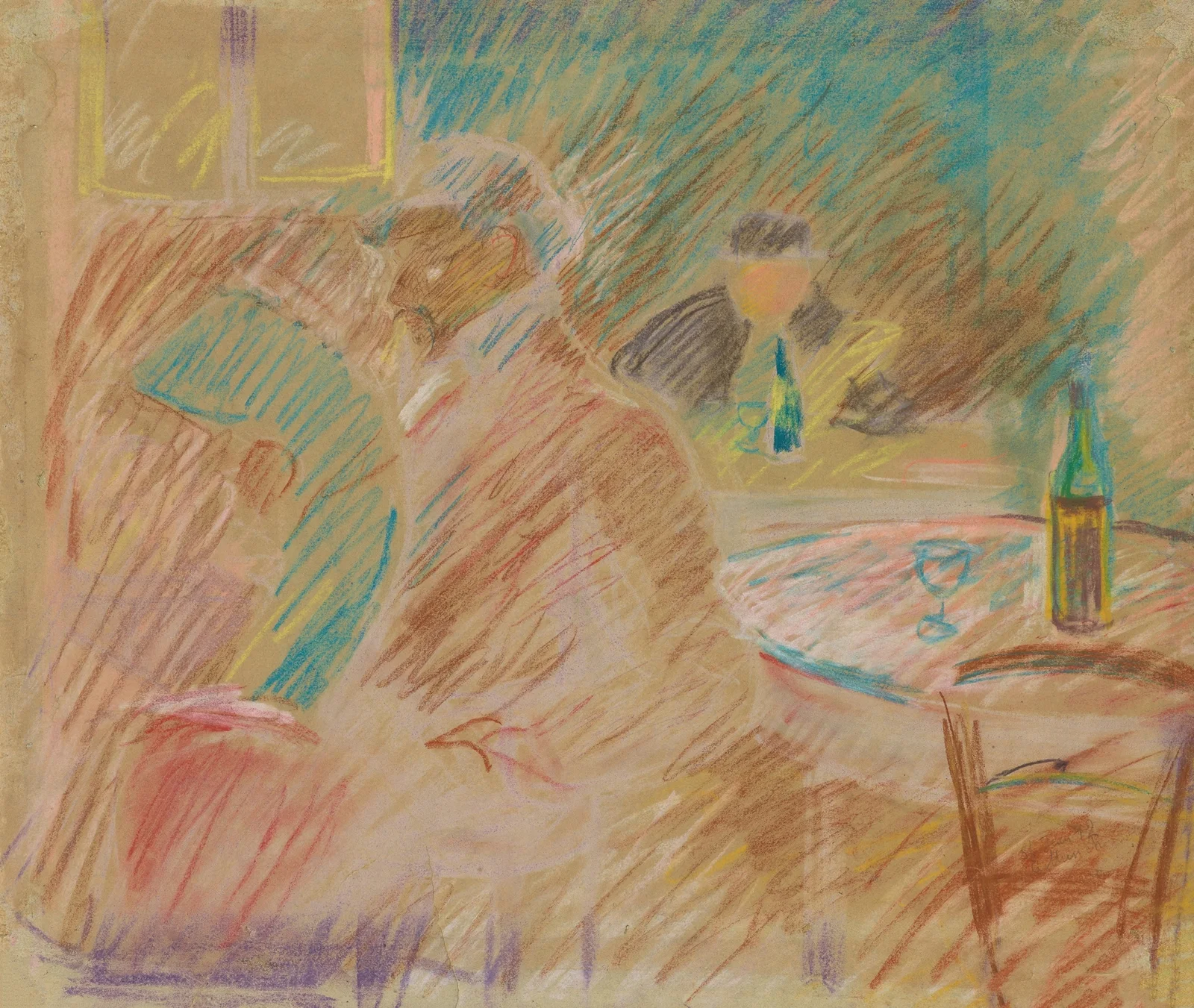 Restaurantscene av Edvard Munch