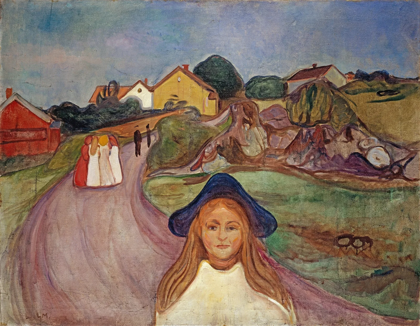 Road In Aasgaardstrand av Edvard Munch