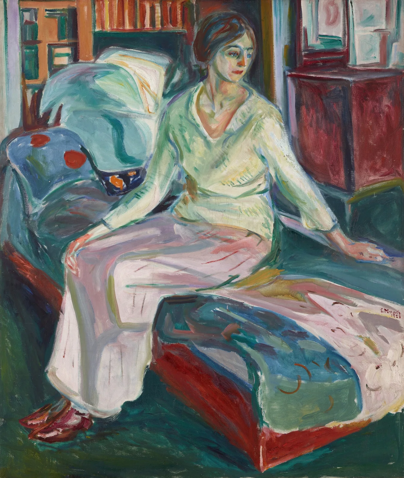 Seated Model on the Couch av Edvard Munch