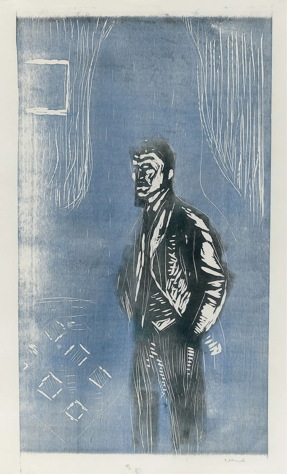 Self-Portrait in Moonlight av Edvard Munch