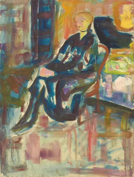 Sittende ung kvinne av Edvard Munch