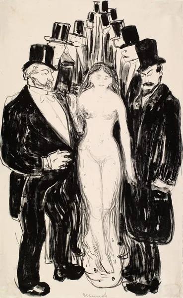 The Alley av Edvard Munch